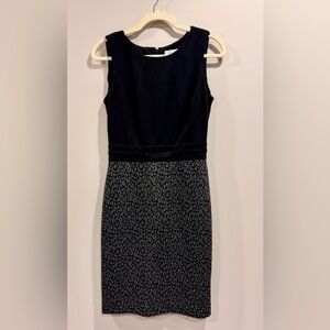 Calvin Klein Black and Gray animal print dress